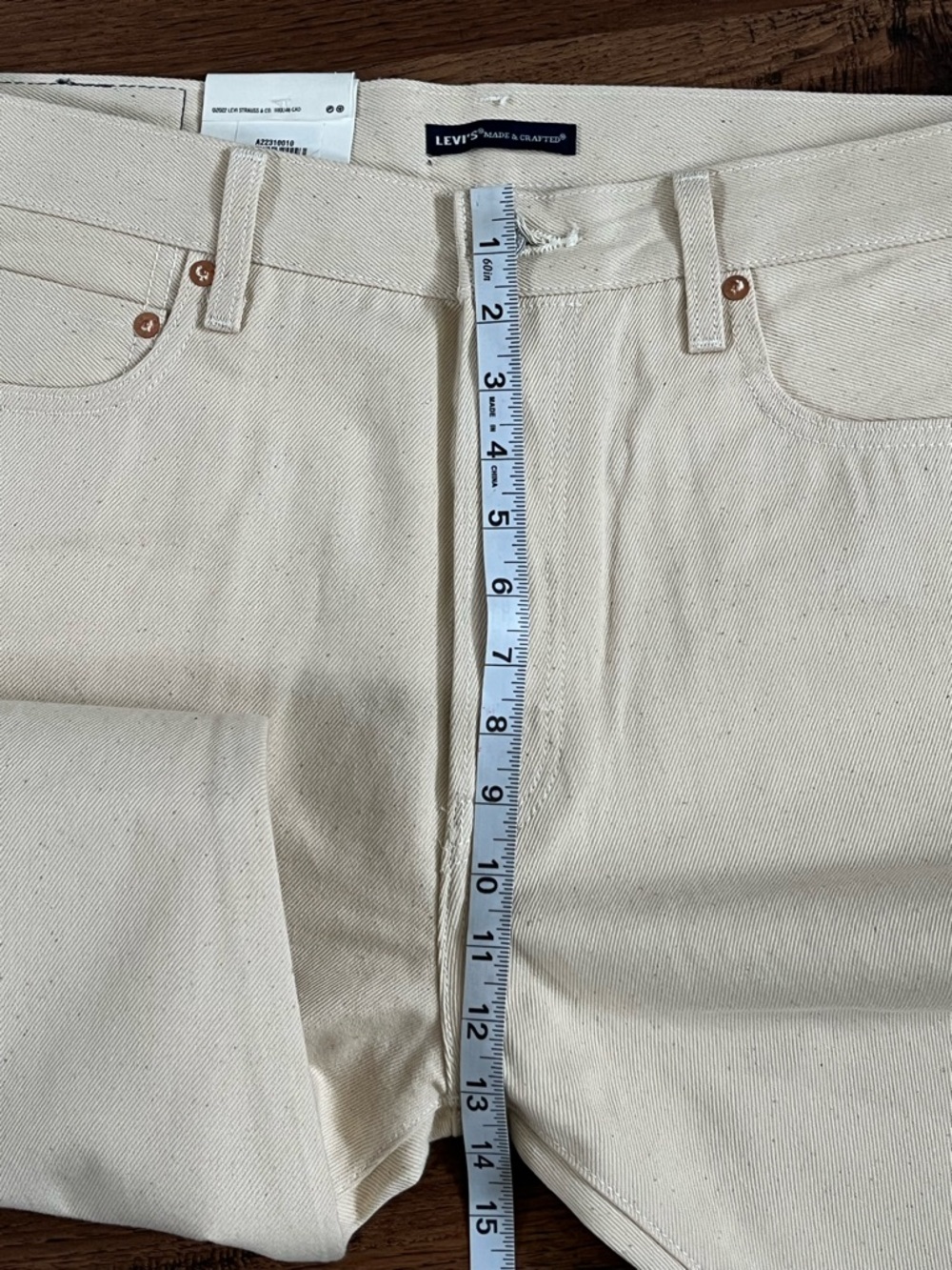 Levi’s Made & Crafted Lot 501 1980s Selvedge Jeans ‘Cream’ (size mens W36xL32) - Picture 5 of 16